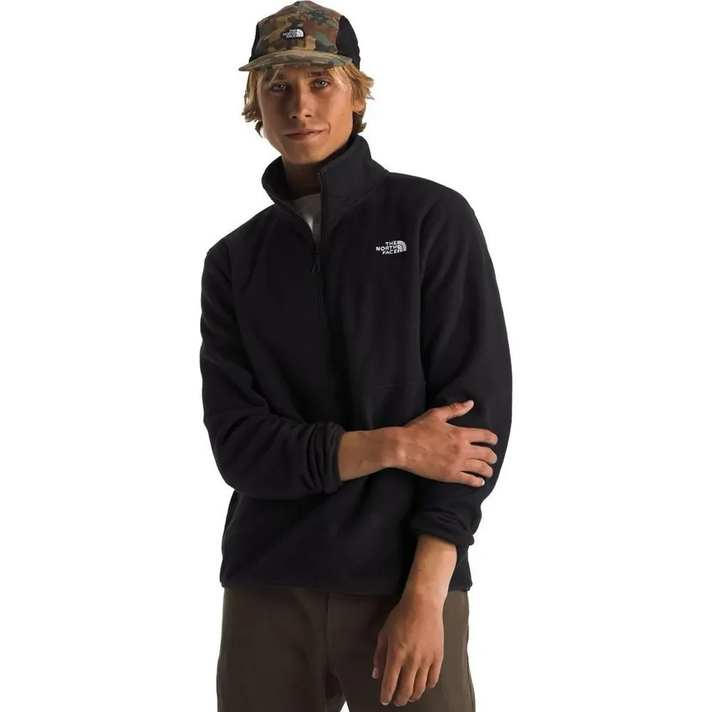 The North Face Brown 1/4 Zip Soft Fleece Sweater sz Large Hiking Camping Outdoor